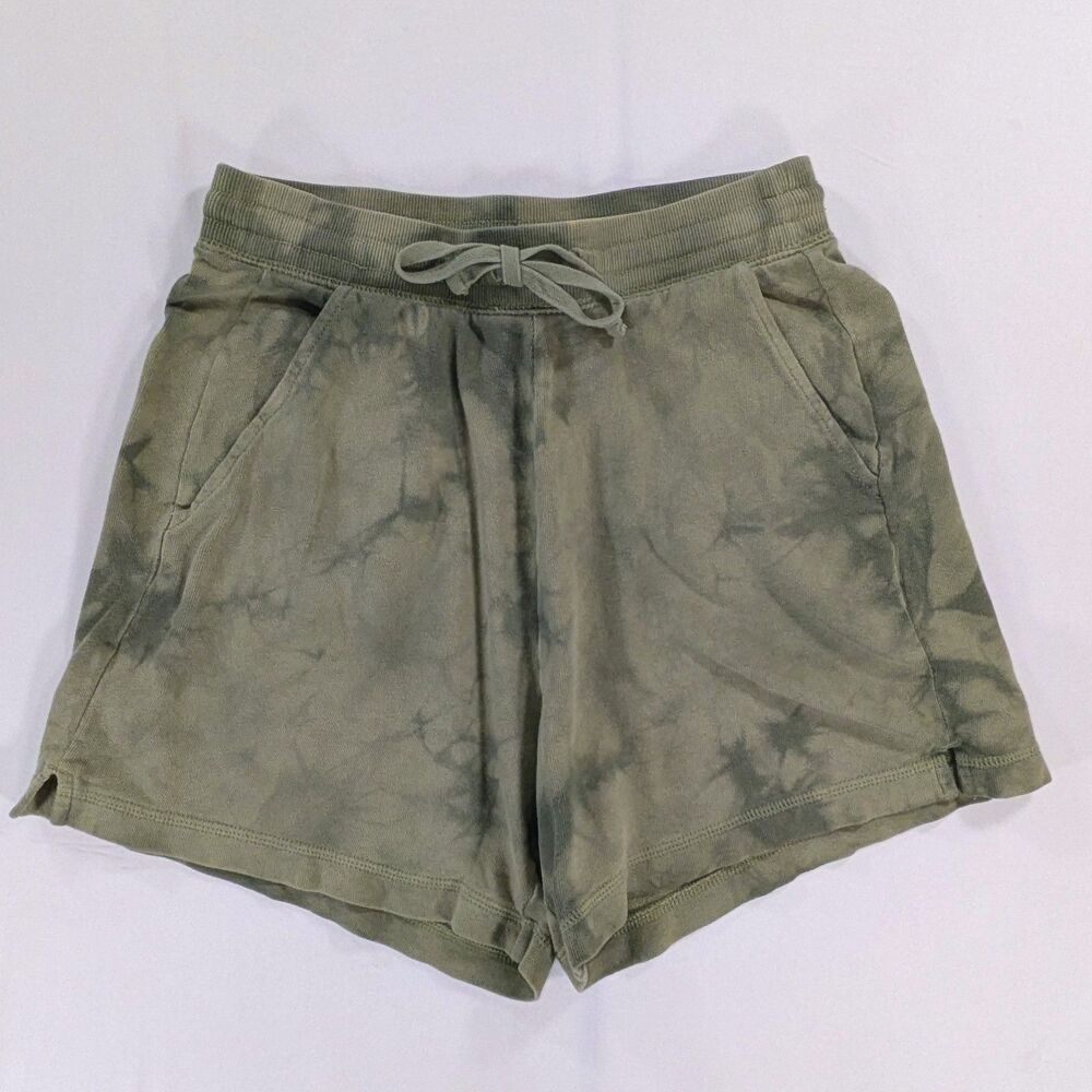 Old Navy Small Tie Dye Lounge Green Drawstring Sweat Shorts Indie-Sleaze Boho